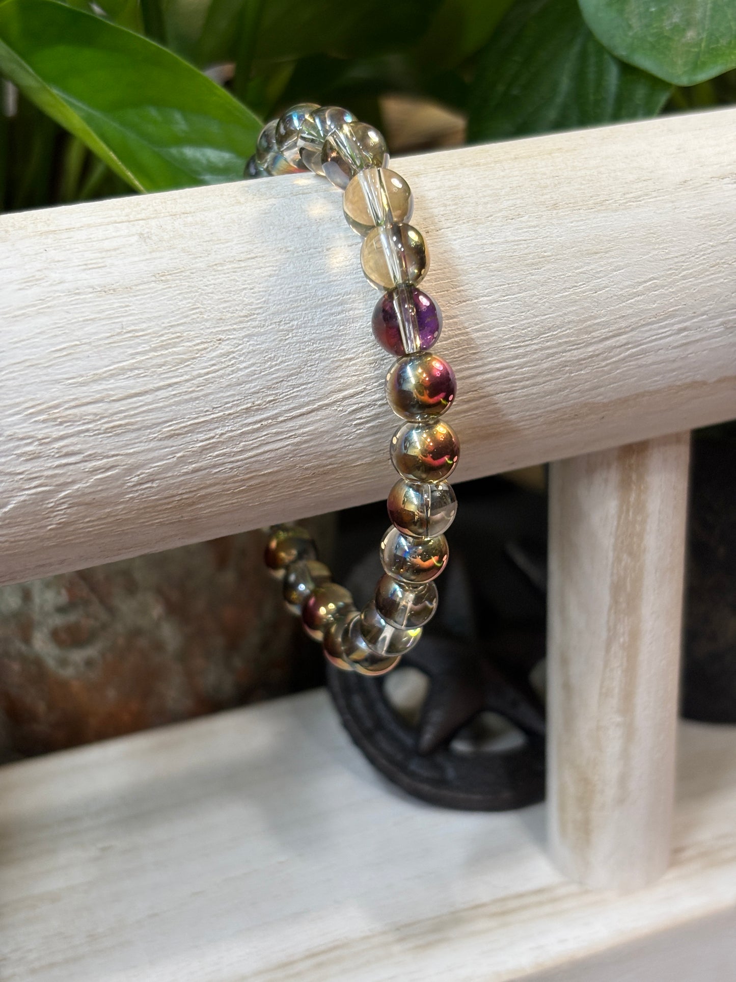 "Macey" - Handmade Glass Beaded Stretch Bracelet
