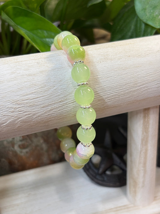 "Margie" - Handmade Glass Beaded Stretch Bracelet