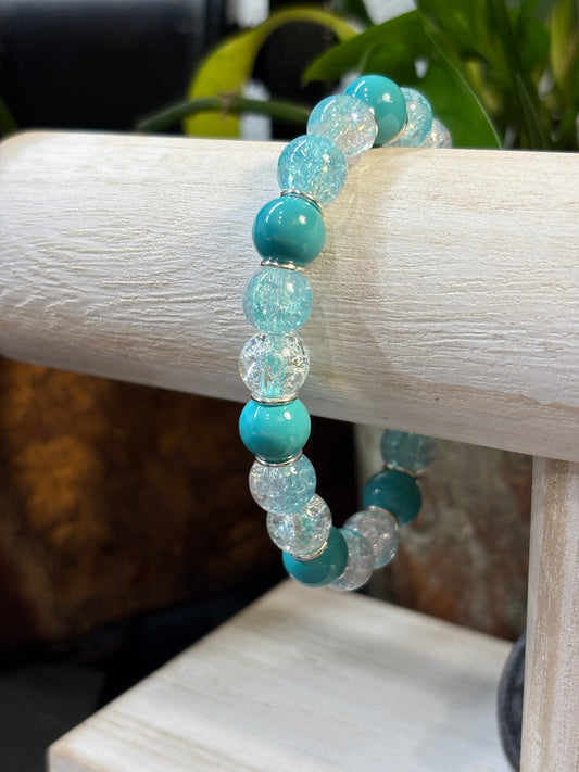 "Cruise" - Handmade Glass Beaded Stretch Bracelet
