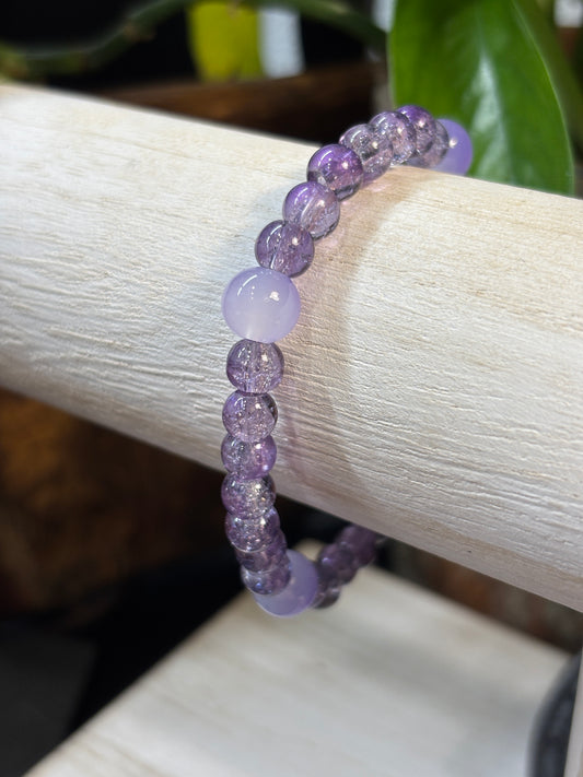 "Parker" - Handmade Glass Beaded Stretch Bracelet