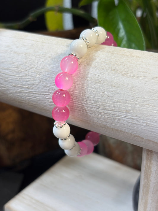"Penny" - Handmade Glass Beaded Stretch Bracelet