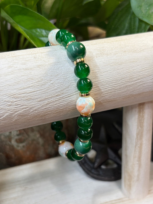 "Taylor" - Handmade Glass Beaded Stretch Bracelet